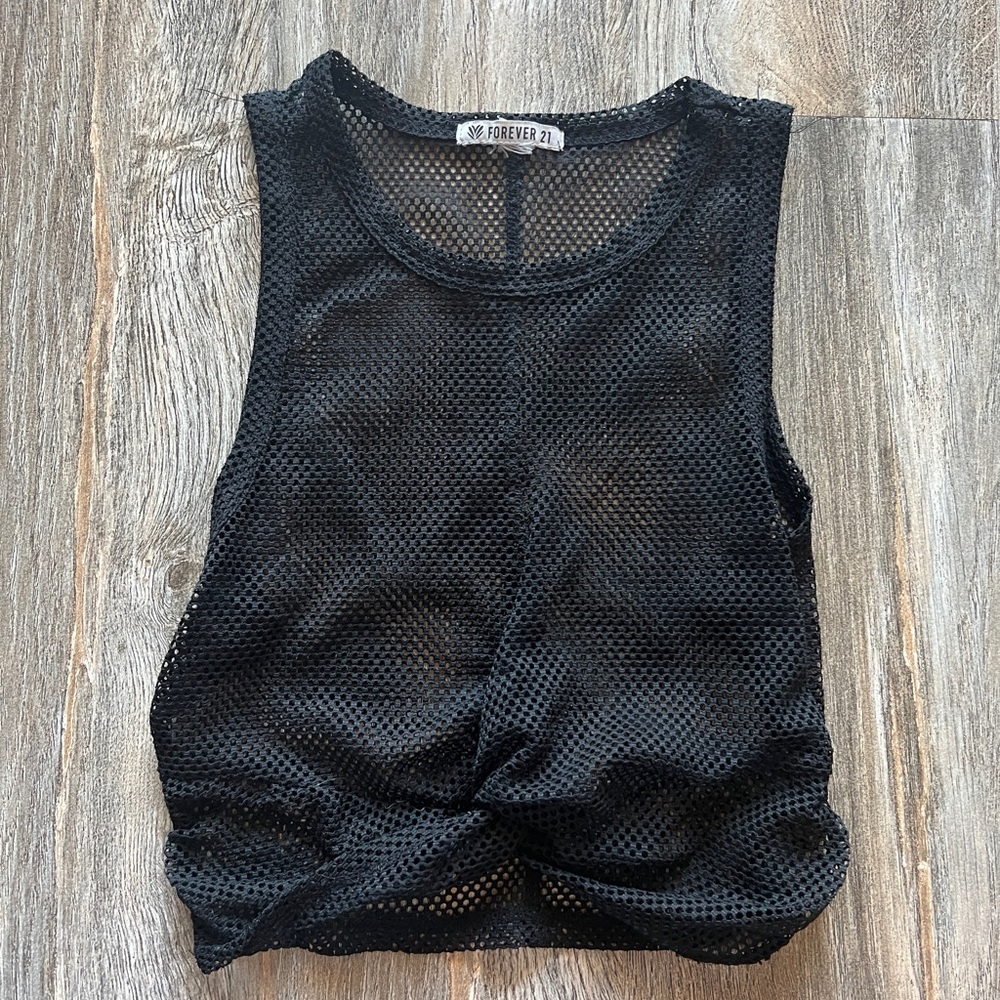 See-through workout top